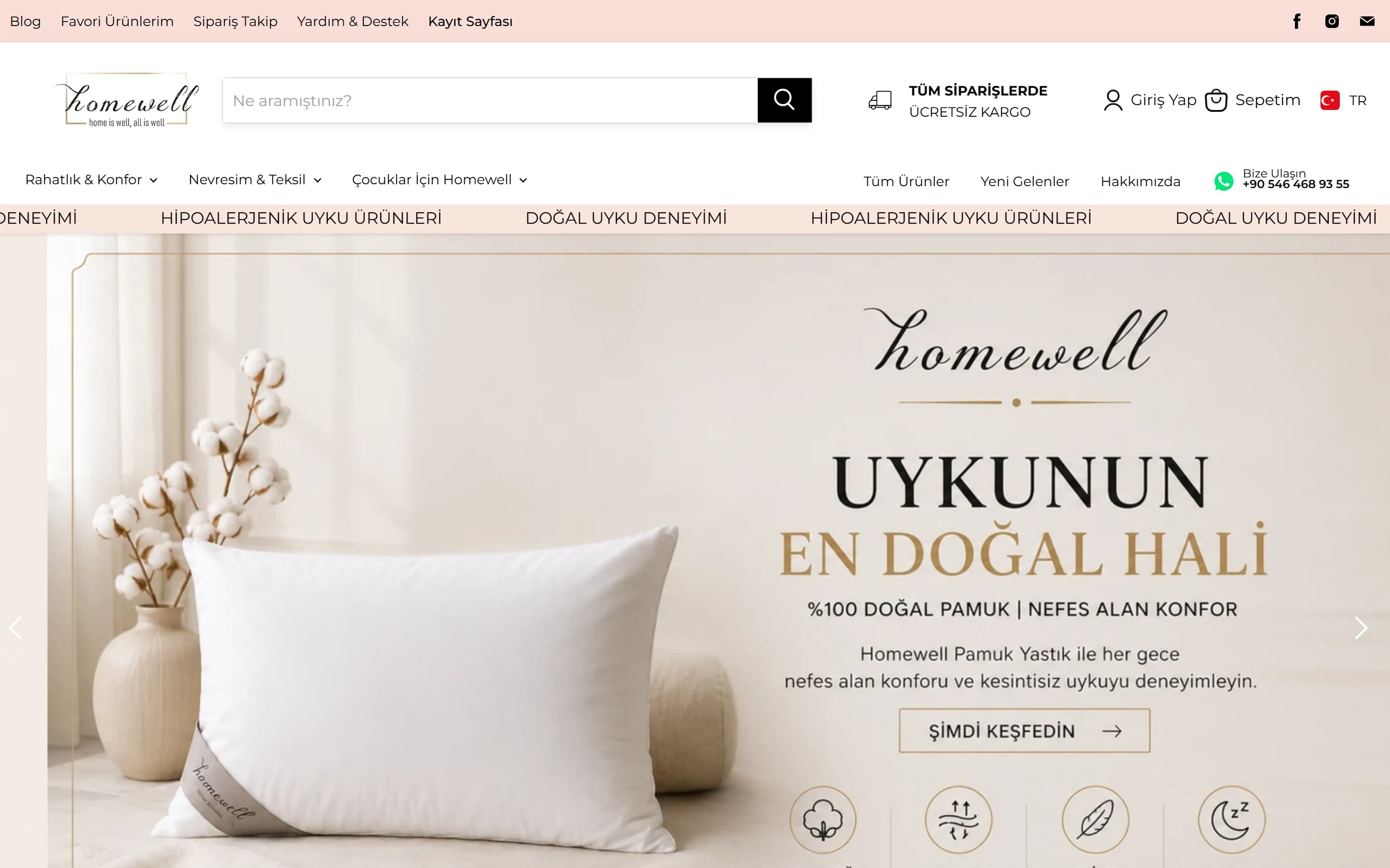 Homewell ikas e-ticaret projesi