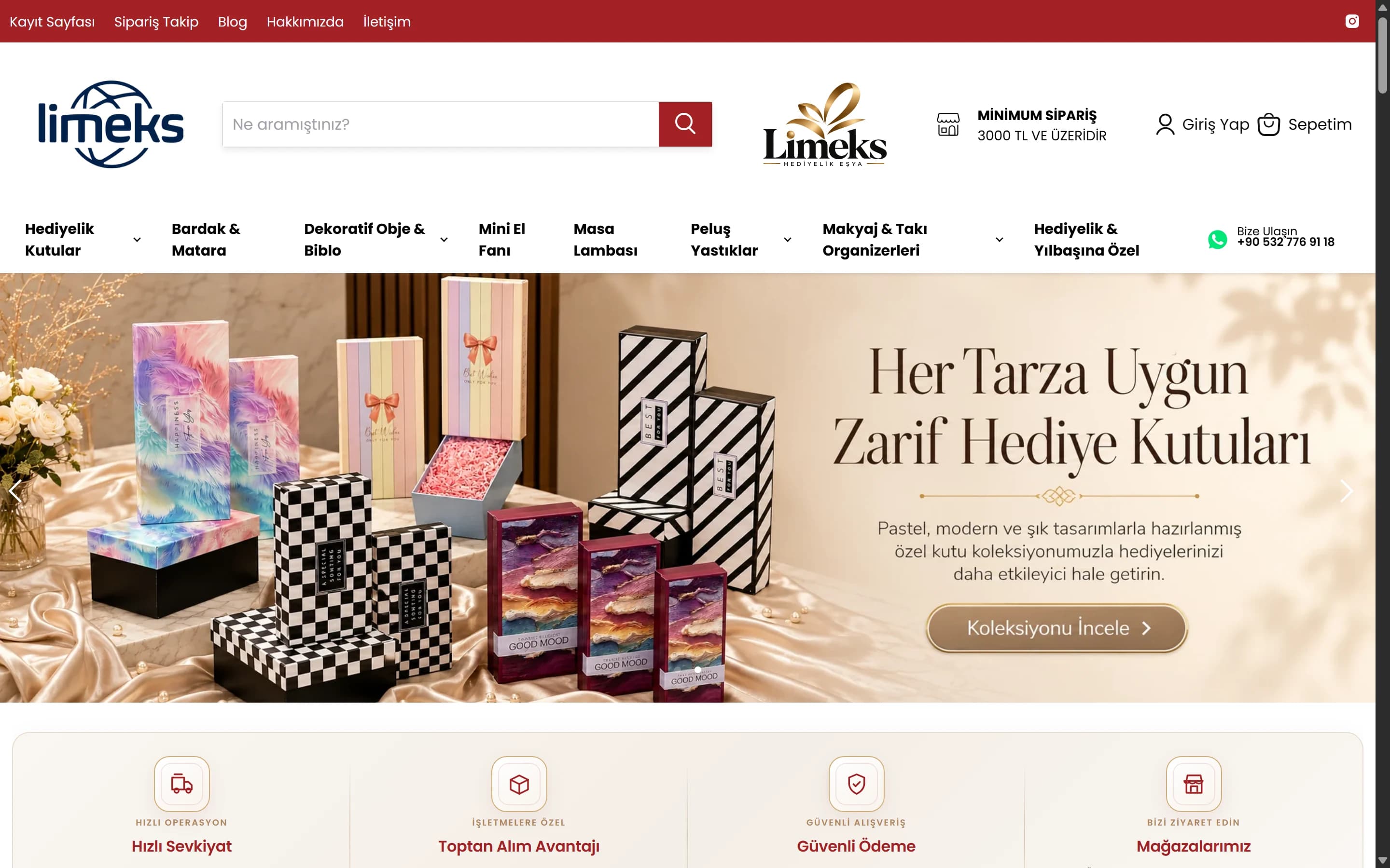 Limeks Hediyelik ikas e-ticaret projesi