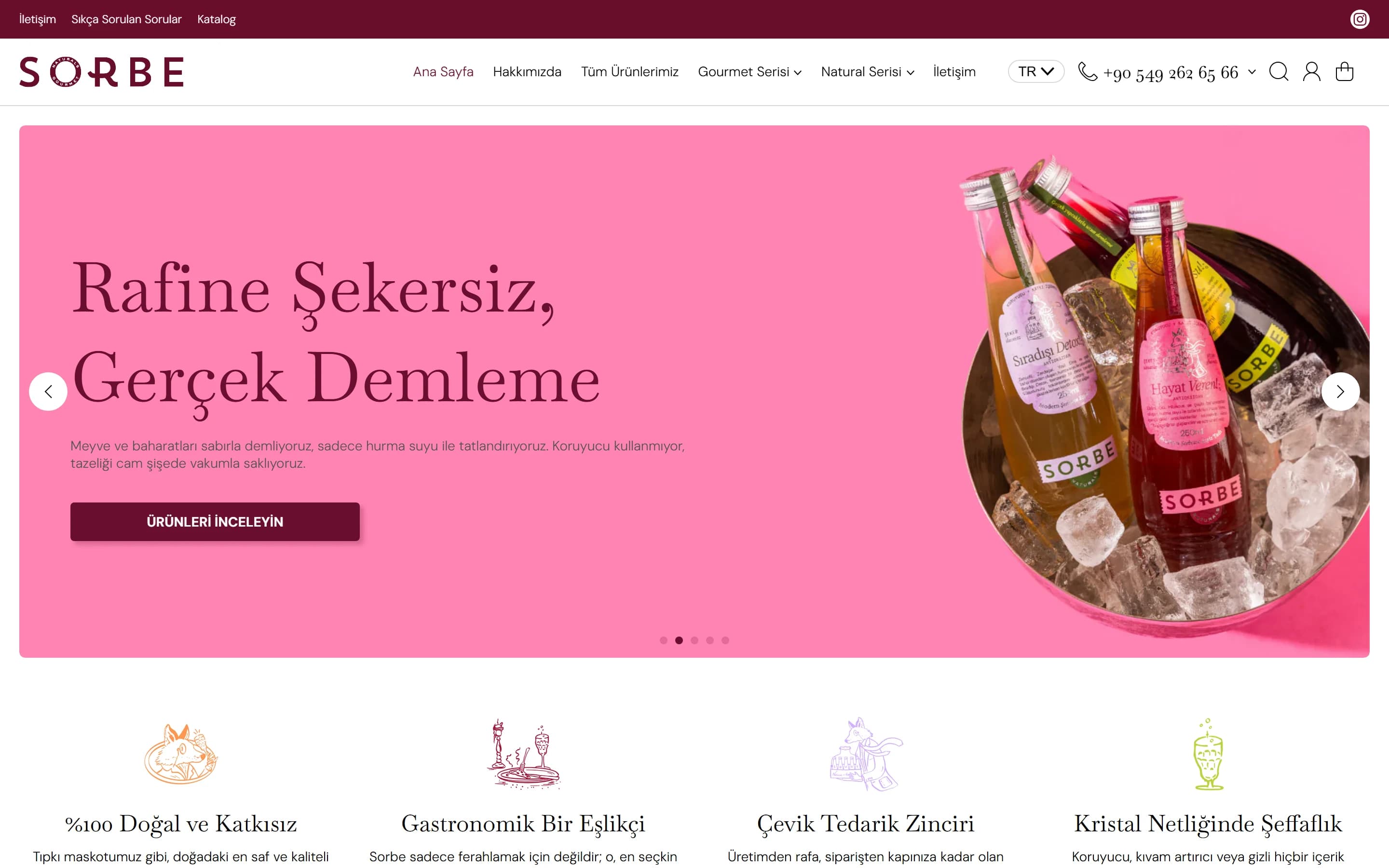 Sorbe Drink Ticimax projesi