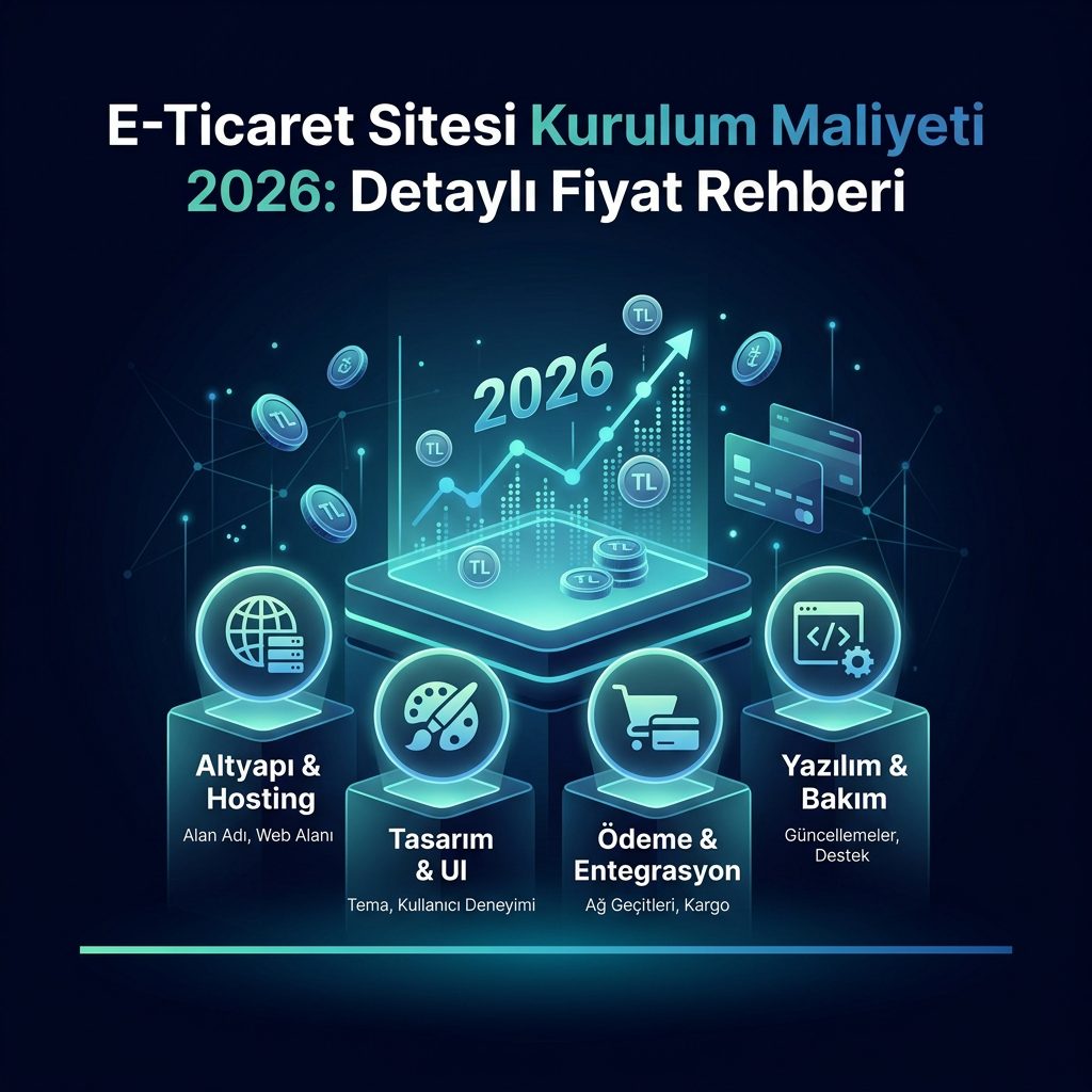 E-ticaret sitesi kurulum maliyeti 2026 - detaylı fiyat rehberi